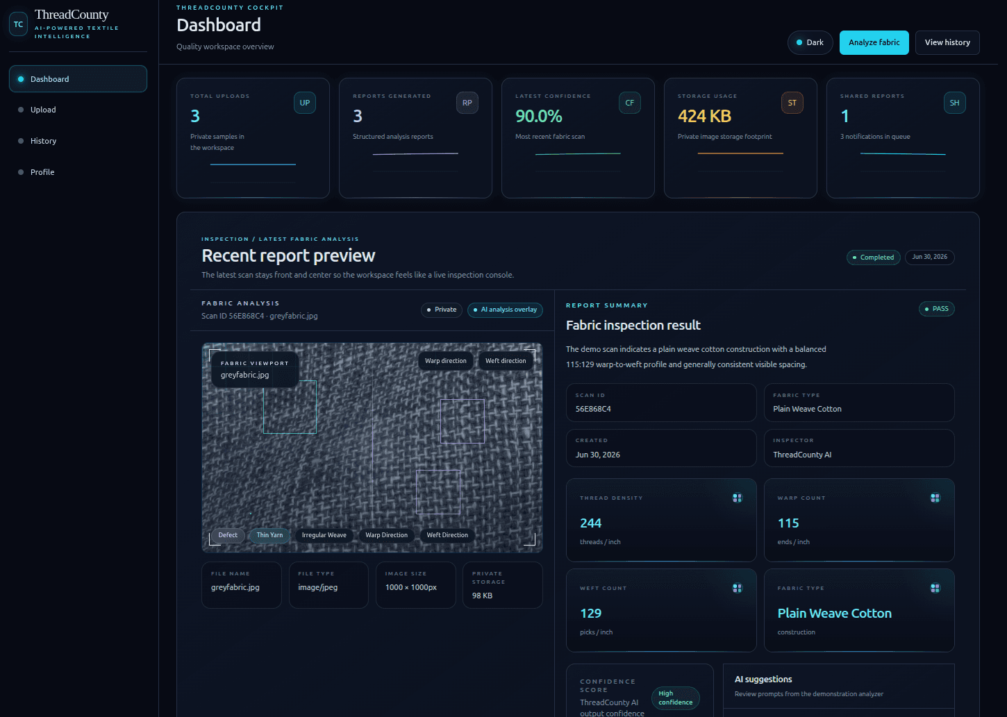 Dashboard preview
