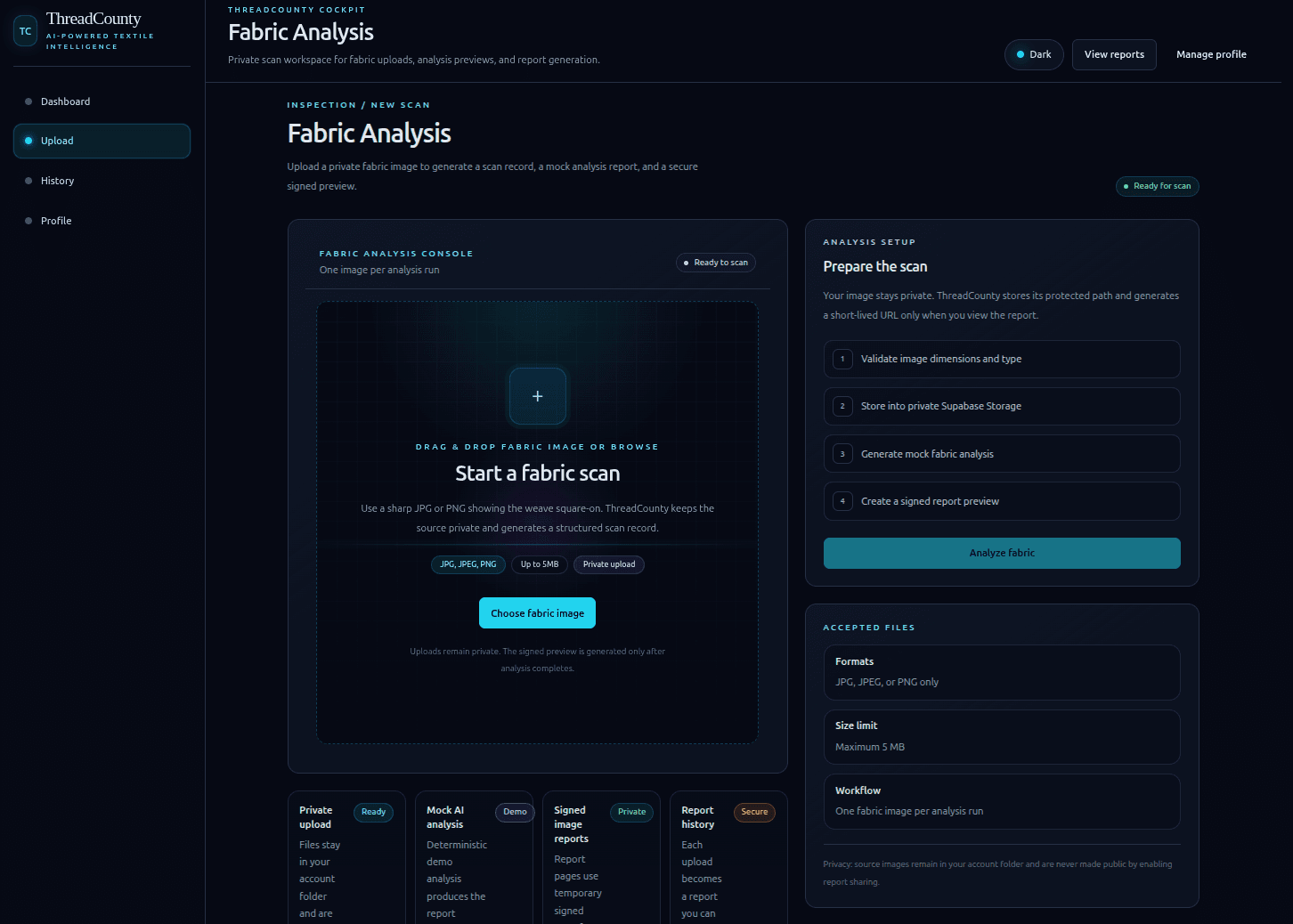 Upload workspace preview